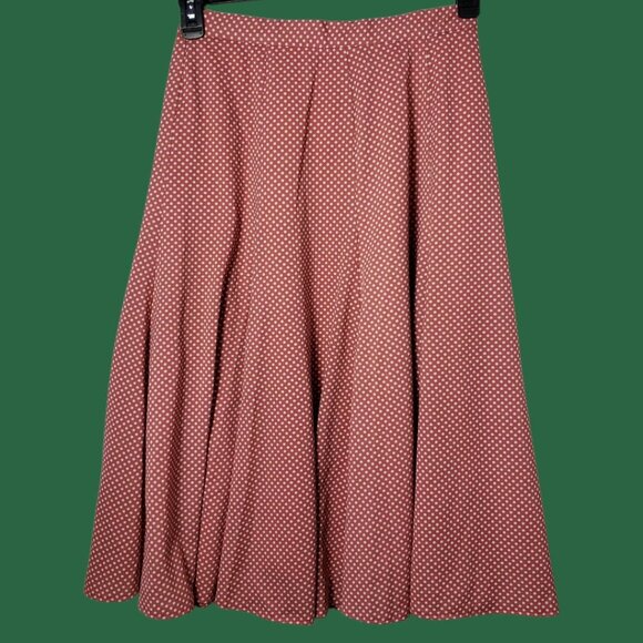 Mirumer by Asia Supreme Vtg -Style Polka Dot Shirt & Skirt Set Coral 11 - Picture 3 of 16